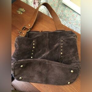Ana Baglish suede chocolate brown purse in wonderful condition.